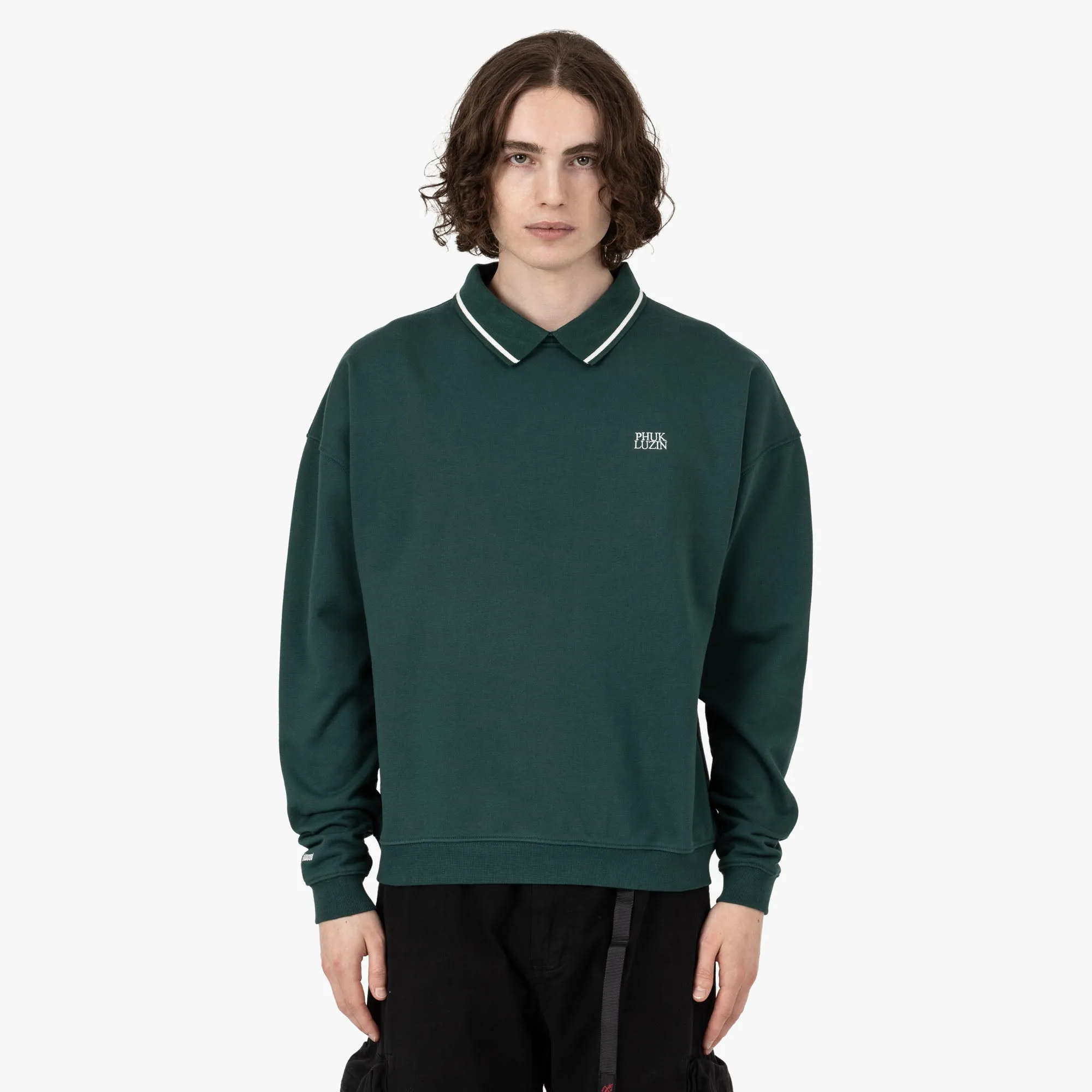 Metalwood Phuk Luzin Collared Sweatshirt / Spruce