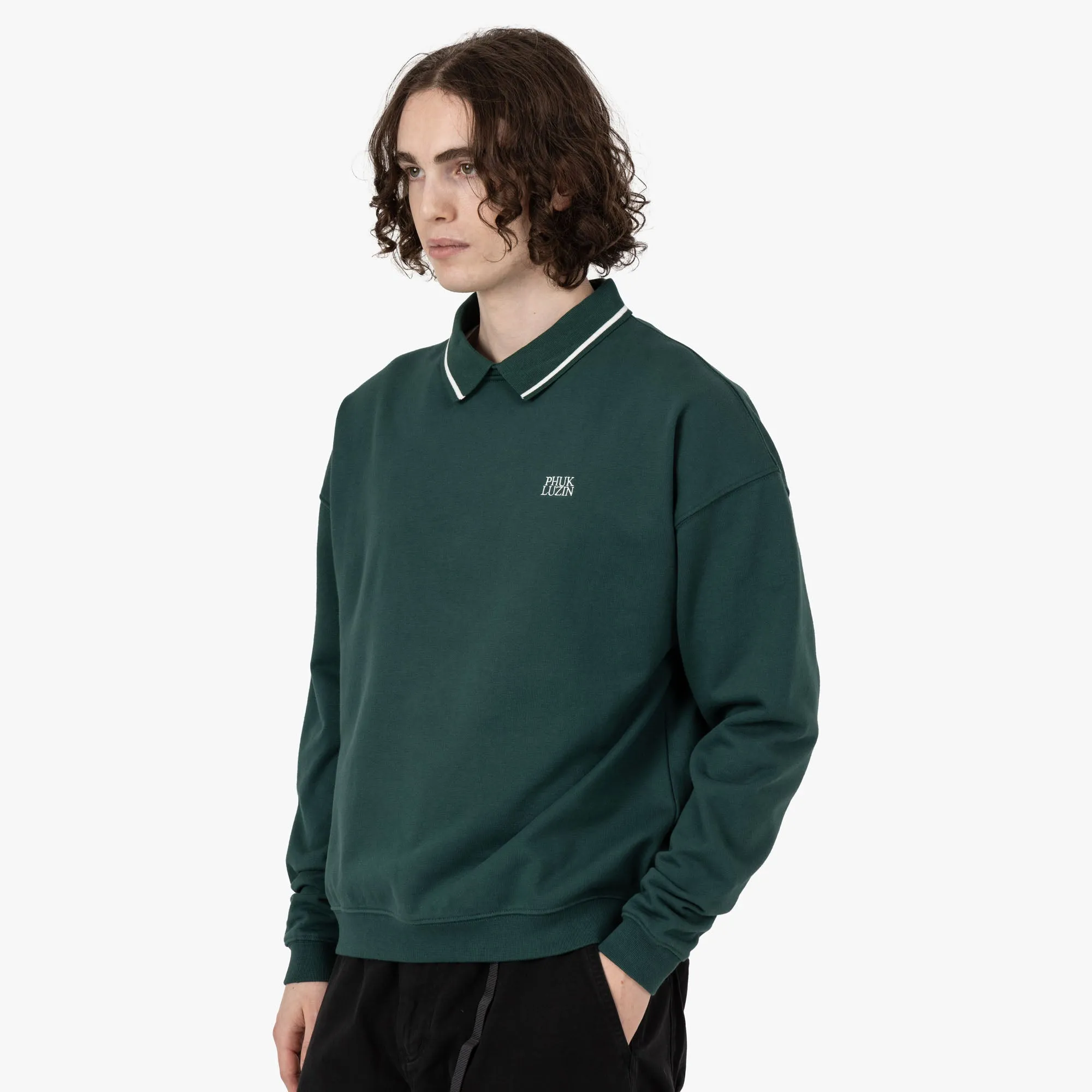 Metalwood Phuk Luzin Collared Sweatshirt / Spruce