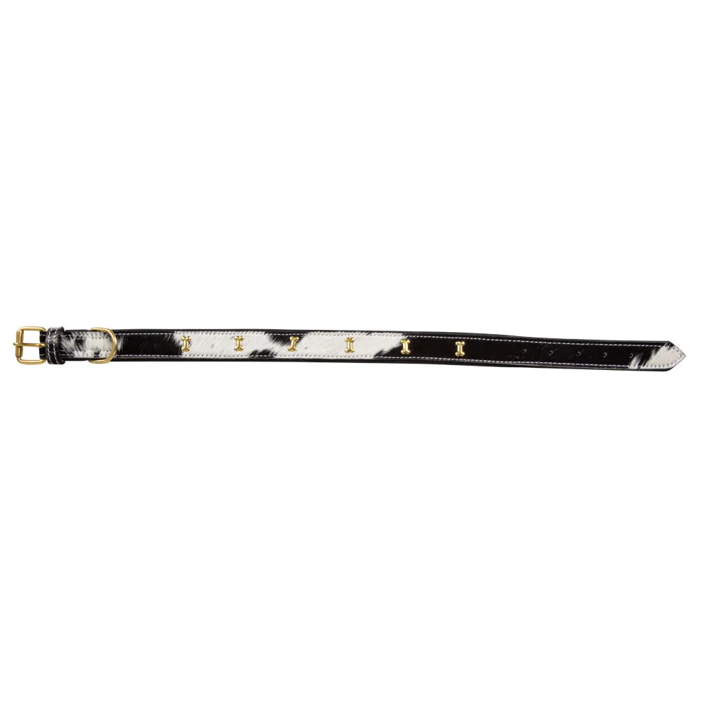MONTEREY HAIR-ON HIDE DOG COLLAR