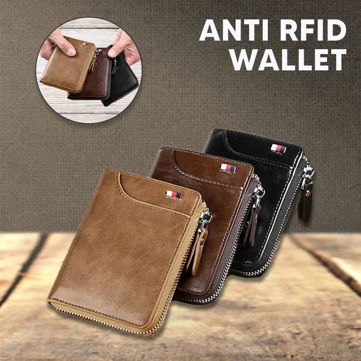 Multi-function Waterproof Leather RFID Blocking Wallet