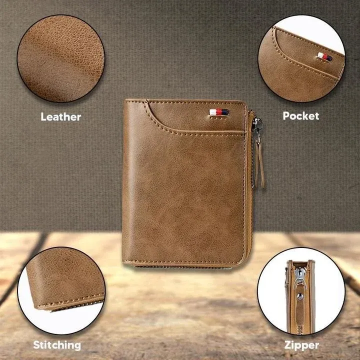 Multi-function Waterproof Leather RFID Blocking Wallet