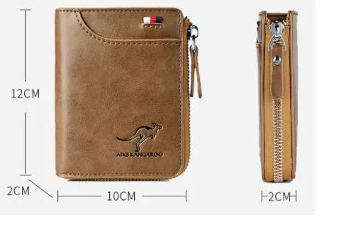 Multi-function Waterproof Leather RFID Blocking Wallet
