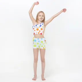 Multicolored Dots Waterfall Cove Tankini