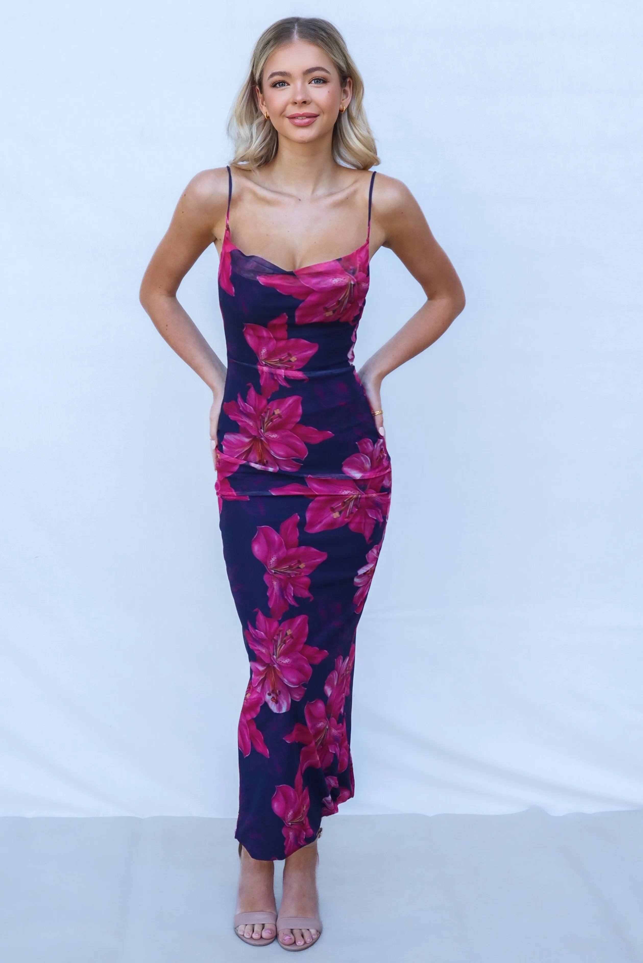 Oscar Maxi Dress - Pink Floral