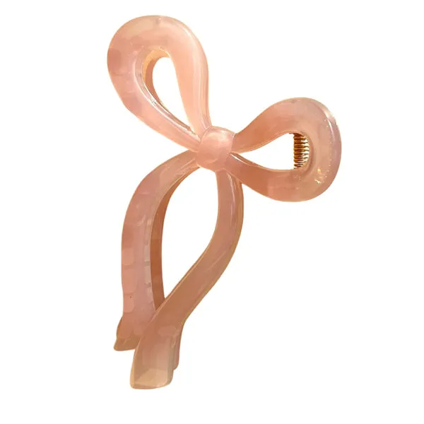 Pink Bow Claw Clip