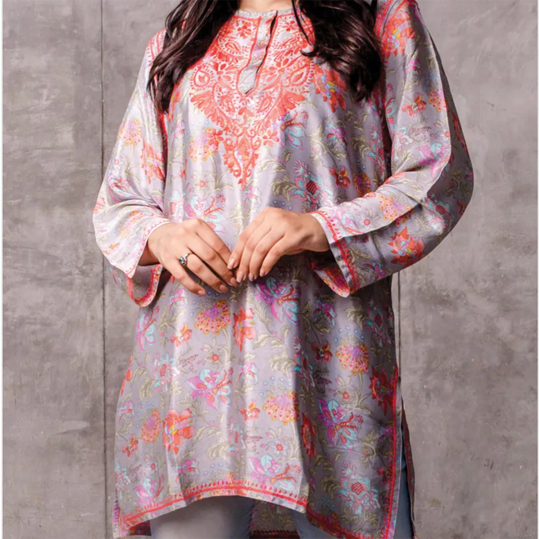 Poly-Silk Hand-Embroided Tunic