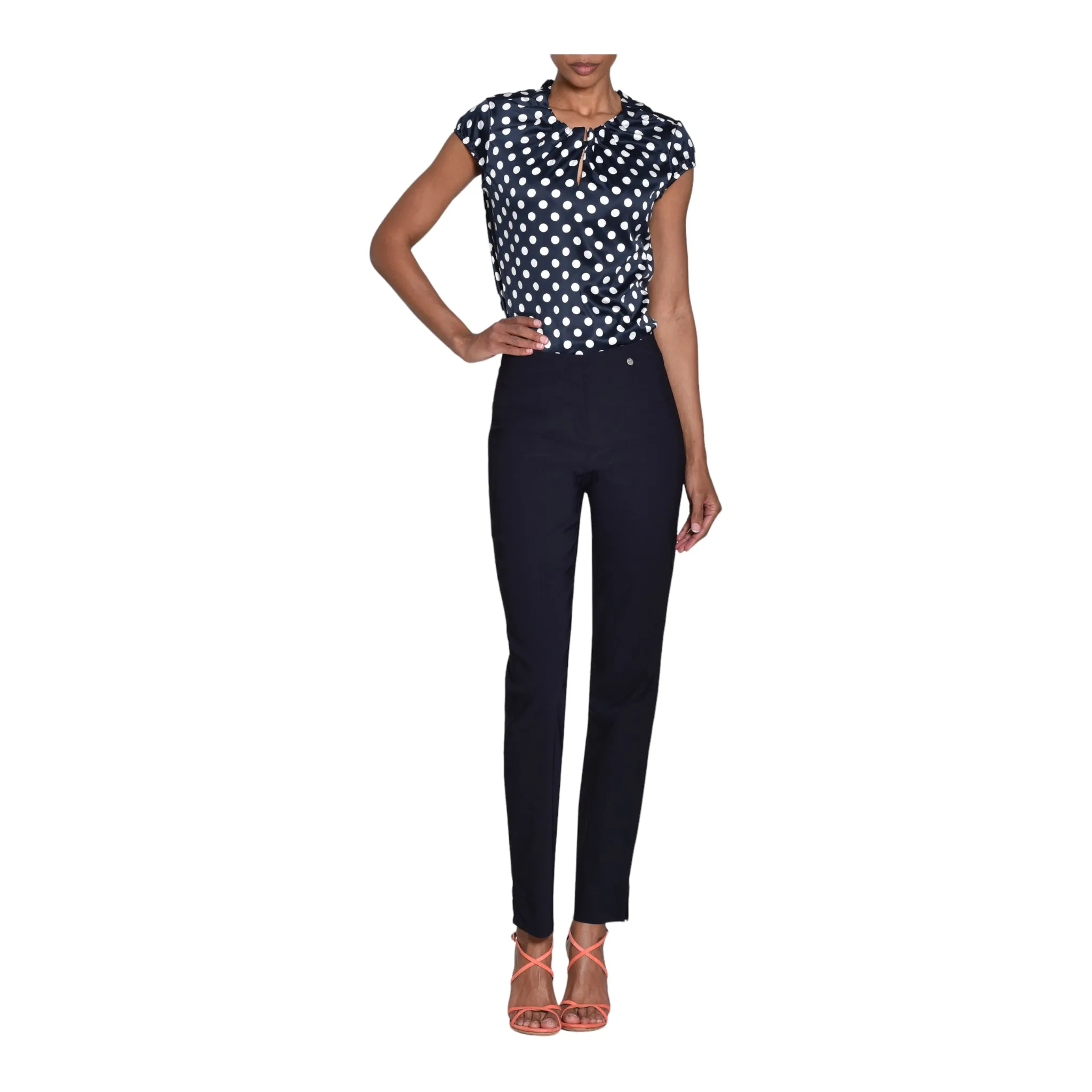 Robell Marie 78cm Full Length Trouser Navy