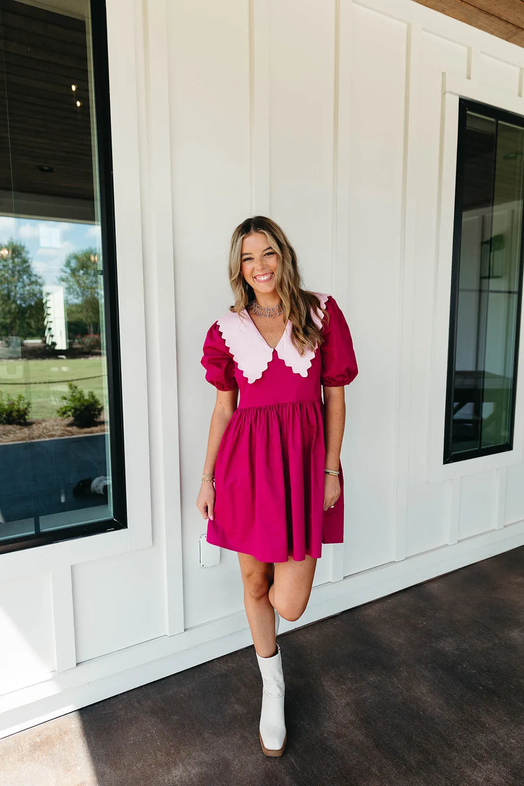 Scout Mini Dress - Magenta