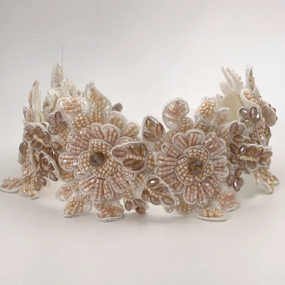 Sienna Likes To Party Luxury Zinnia Lace And Crystal Headband
