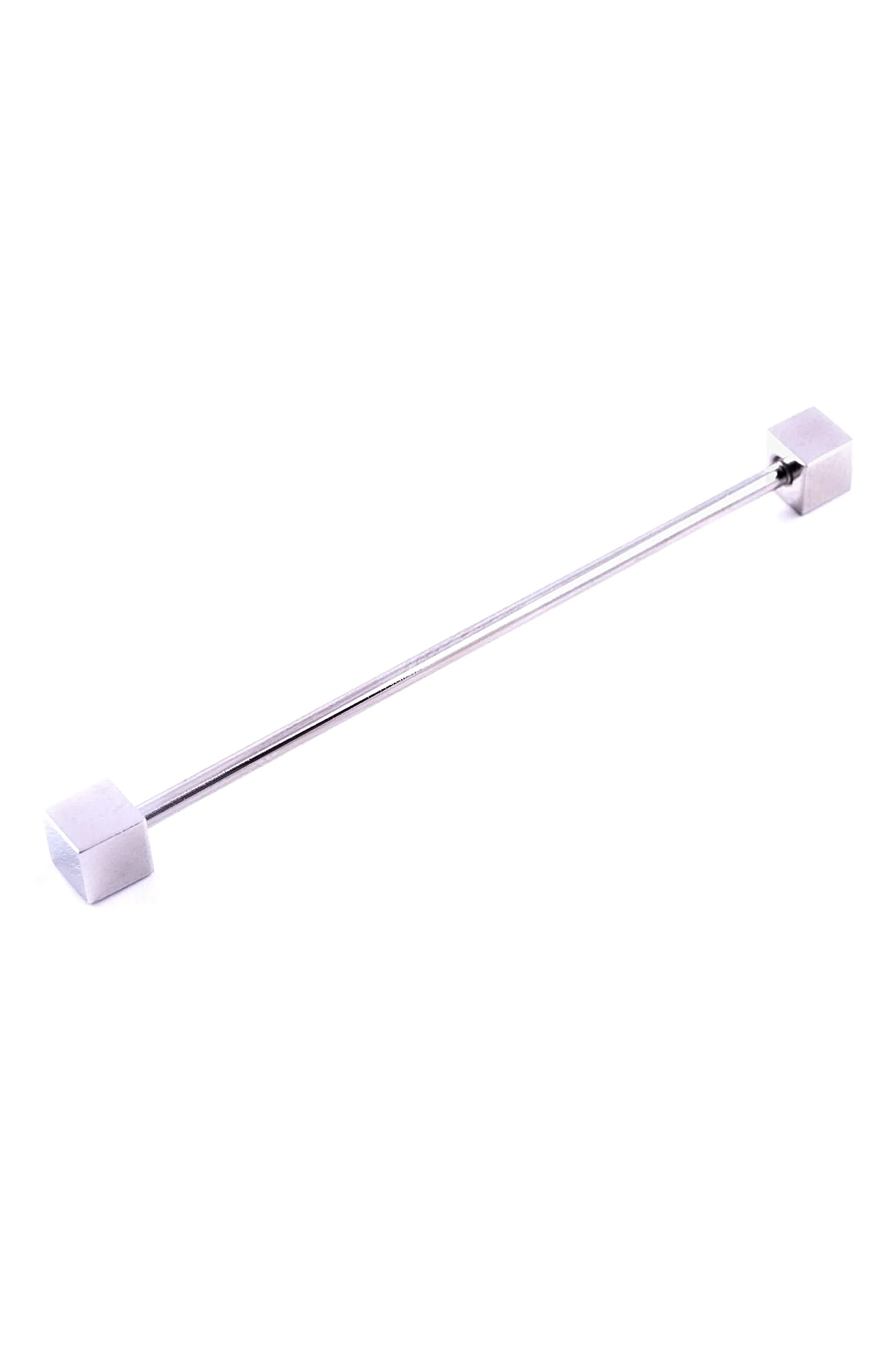 Silver Cube End Collar Pin