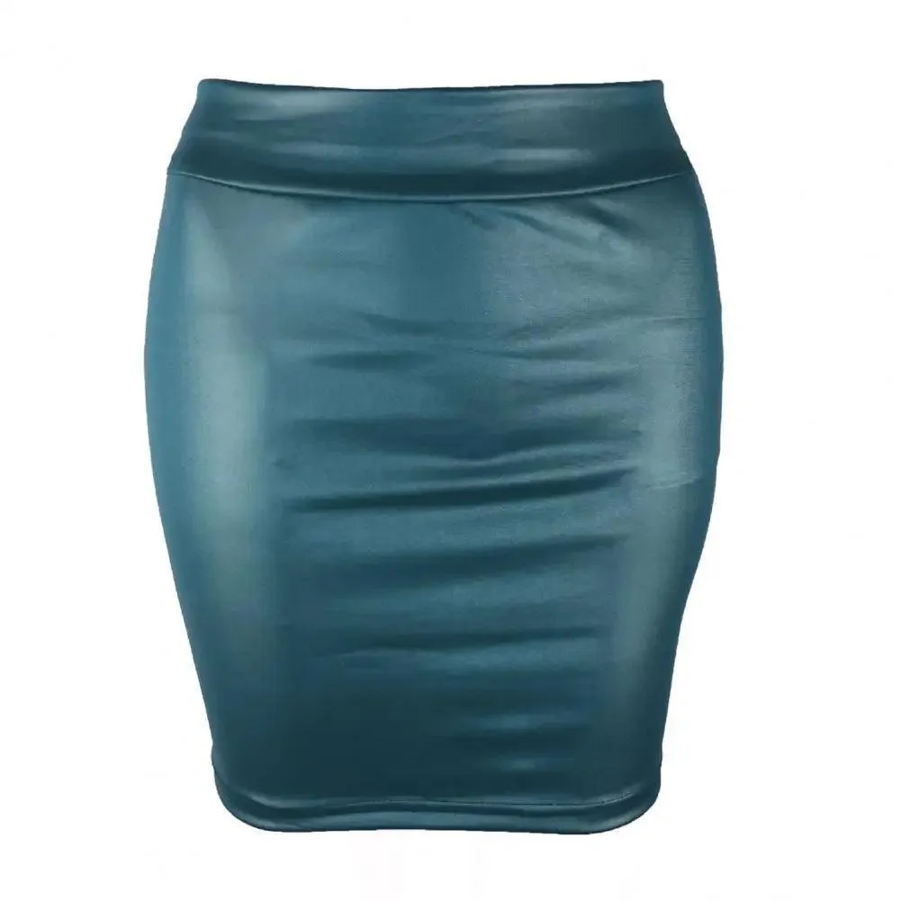 Sleek Faux Leather Bodycon Skirt: Chic Women's Fashion Piece