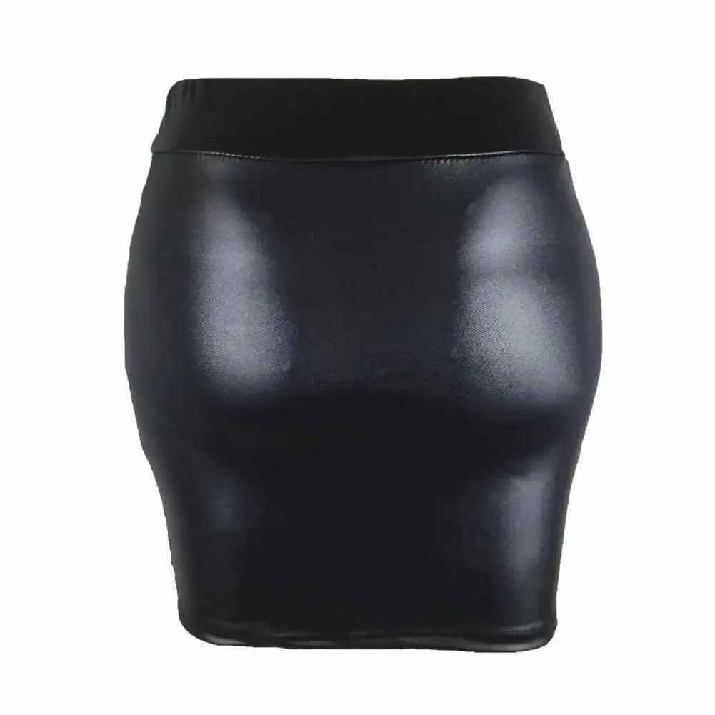 Sleek Faux Leather Bodycon Skirt: Chic Women's Fashion Piece