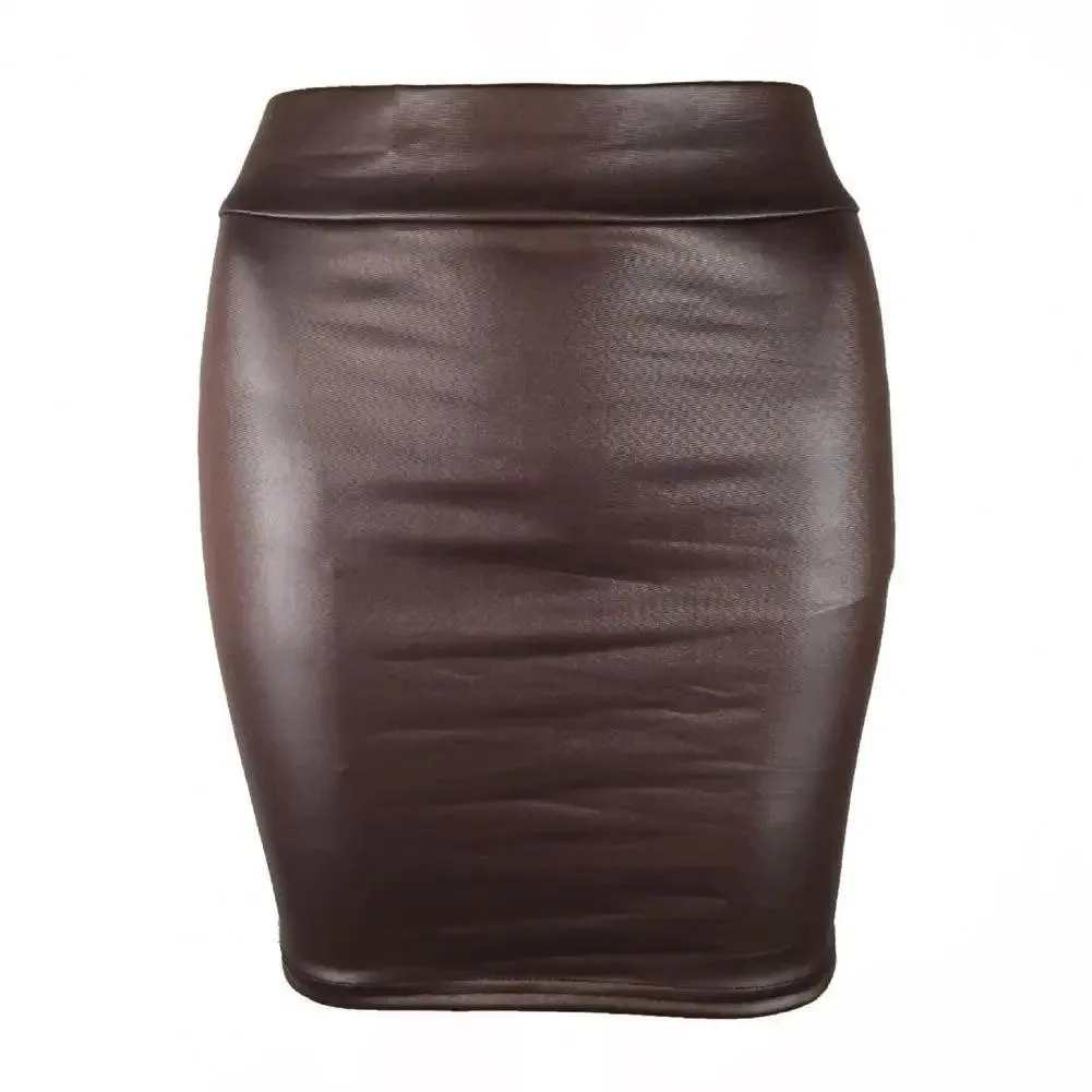 Sleek Faux Leather Bodycon Skirt: Chic Women's Fashion Piece