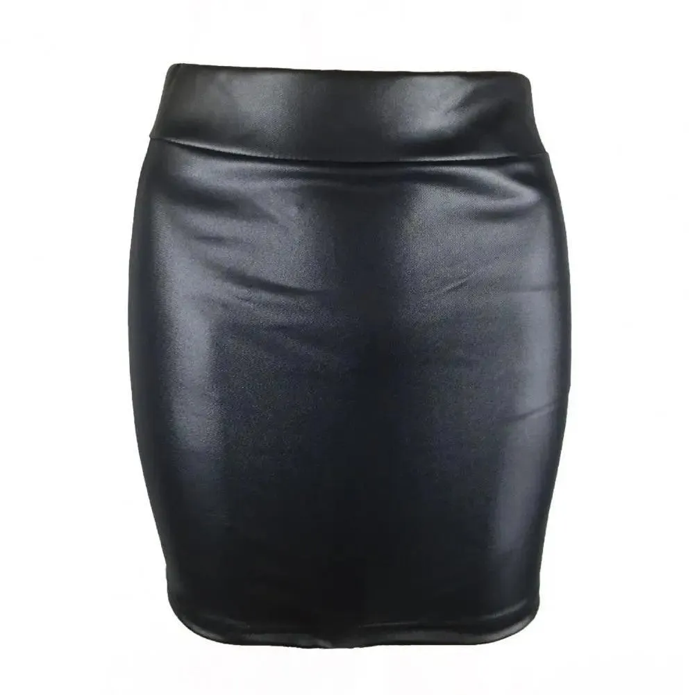 Sleek Faux Leather Bodycon Skirt: Chic Women's Fashion Piece