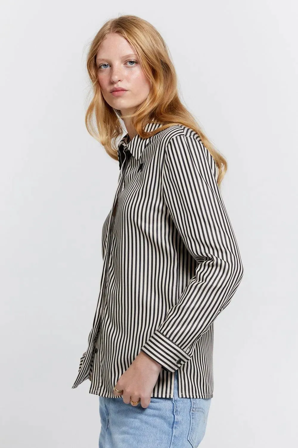Walker Dress Shirt | Olive Stripe